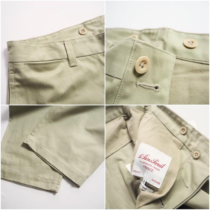 Le Sans Pareil ルサンパレイユ M-52 フランス軍チノトラウザー CFD M-52 WORK TROUSERS / 2カラー｜todayisthedayannex｜07