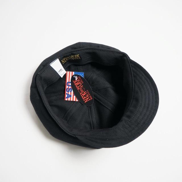 USA製 ニューヨークハット Canvas Spitfire コットン素材 黒 USA製ニューヨークハットCanvas Spitfireコットン素材 黒XL新品