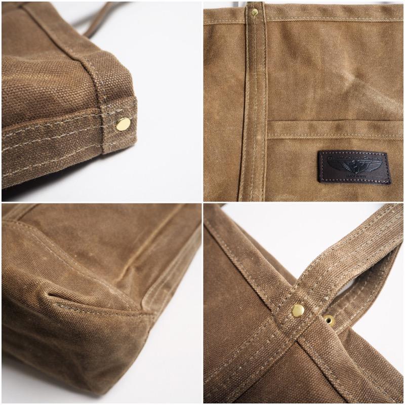 parrot canvas トートバック 新品未使用タグ付　真鍮リベット PARROTT CANVAS パロットキャンバス【MADE IN USA】 ワックス