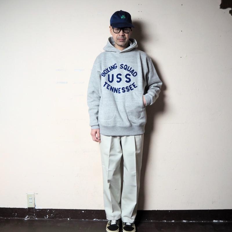 A.G.SPALDING & BROS A.G.スポルディング＆ブロス プリントスウェットパーカー PRINT SIDE-LINE PARKA SINGLE / USS BOXING SQUADの画像