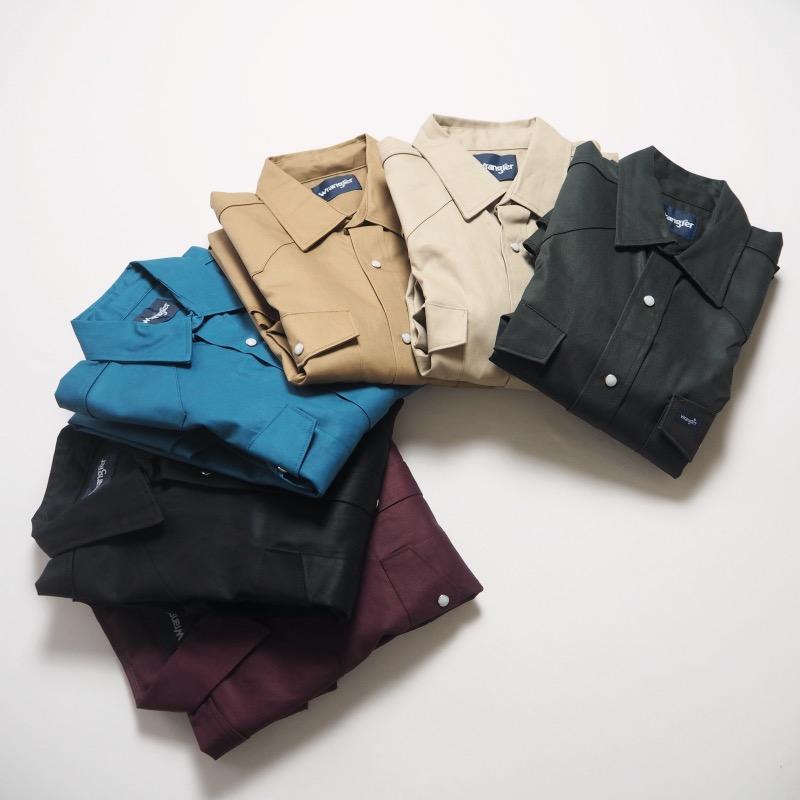 ラングラーウエスタンシャツ ラングラー ウエスタンシャツ ブラック無地（長袖）/Wrangler Long