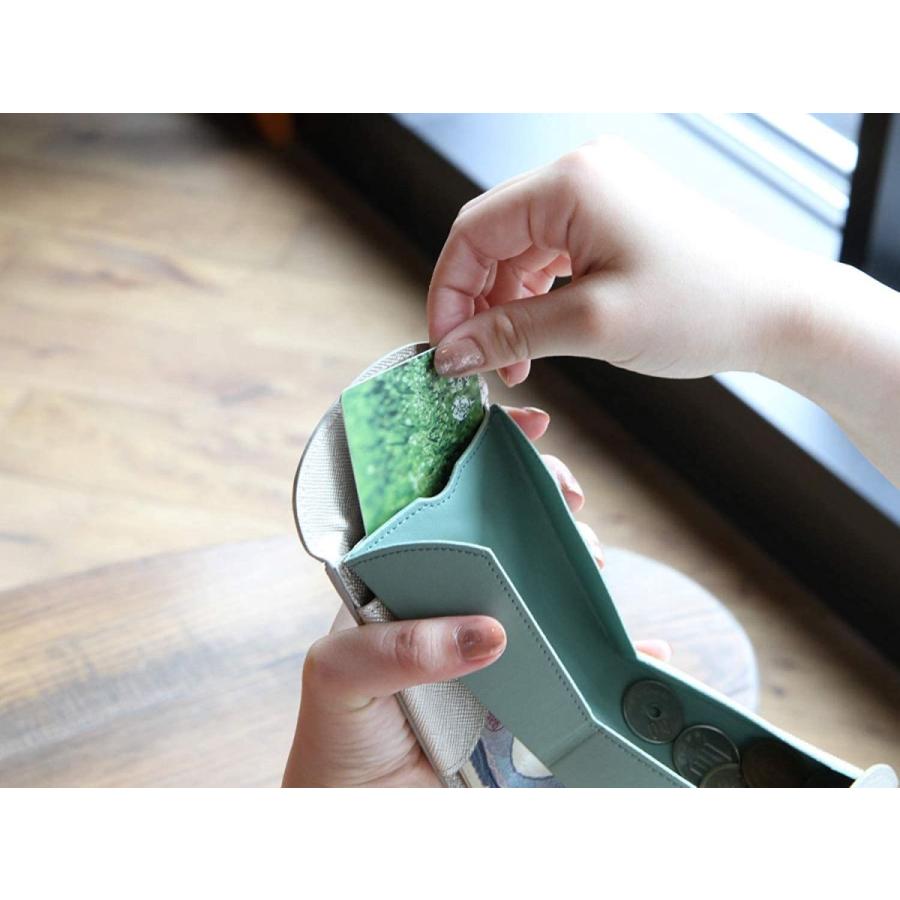 (カルトラーレ)Cartolare ハンモックウォレット プラス レディース (Pearl Beige × Blue Green) カルトラーレ Cartolare ハンモックウォレット プラス レディース Pearl Beige × Blue Green 　