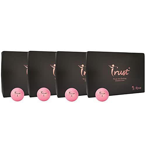 TrustトラストゴルフボールRosaウレタンカバー 3ピースリアクティブコア(ツアー系) ヘッドスピード42m/s以下 ローサパールピンク