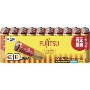 10％OFF富士通  アルカリ乾電池 単3形 1.5V 30個パック 日本製 LR6FL(30S)
