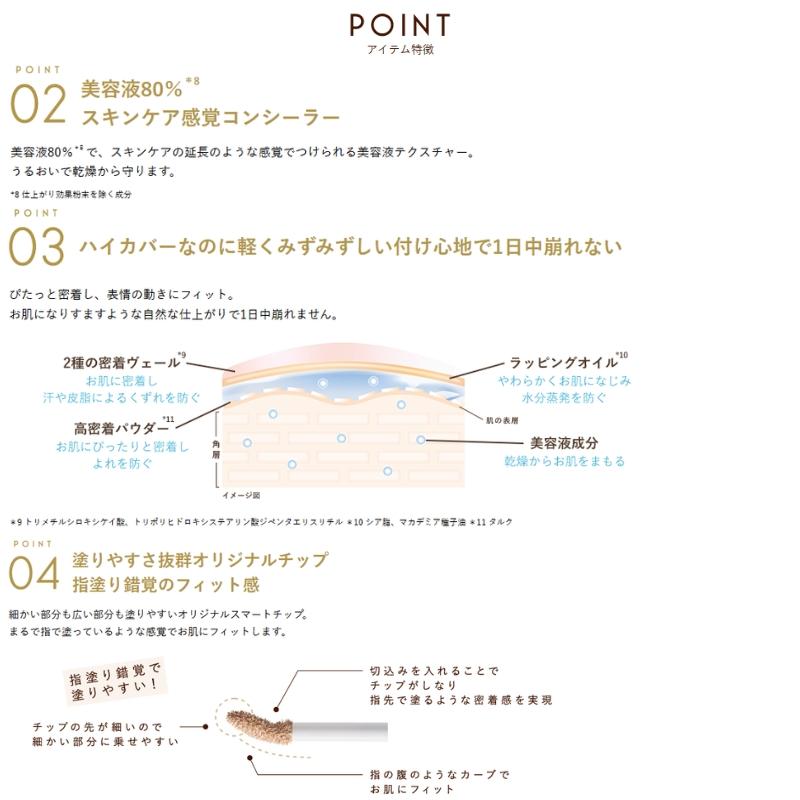 エクセル エシリアル セラムコンシーラー 3.6g 全4色 肌悩みに合わせてケア成分厳選配合 美容液80％ 塗りやすさ抜群 血色感 透明感 シミ くすみ クマ 赤み EXCEL | excel | 02