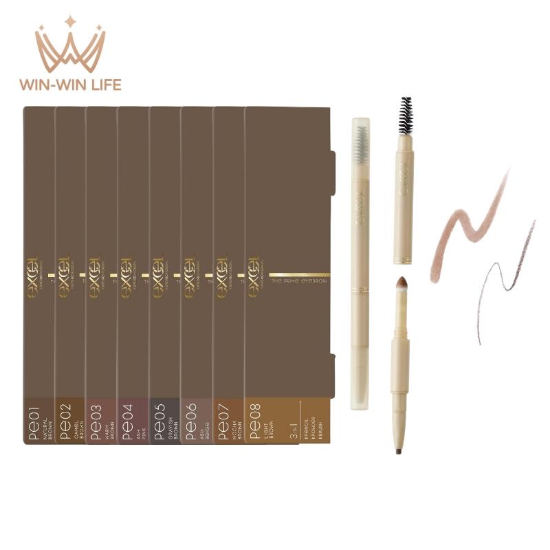 エクセル ザ プライムアイブロウ 全8色 リニューアル発売 ペンシル・パウダー・ブラシの3機能一体型アイブロウ ブランド内売上圧倒的1位 EXCEL excel｜WIN-WIN LIFE Y一号店