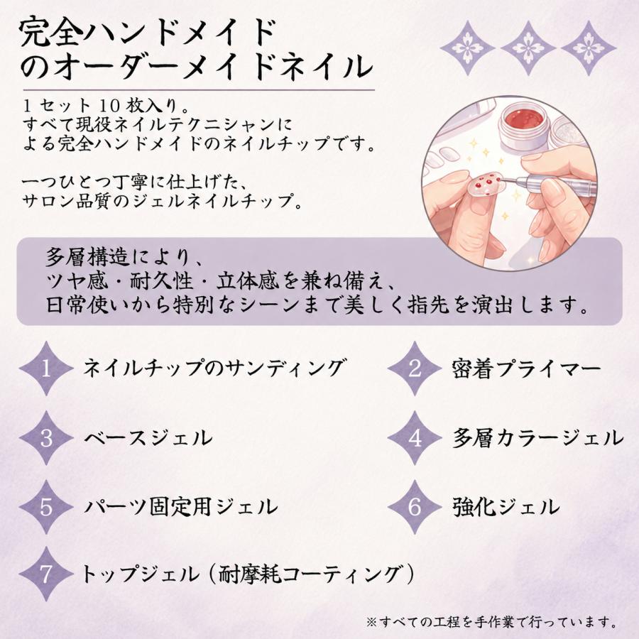 ネイルチップ 6種選択可 10枚入り（S・M 2サイズ）専用ケース・ツール