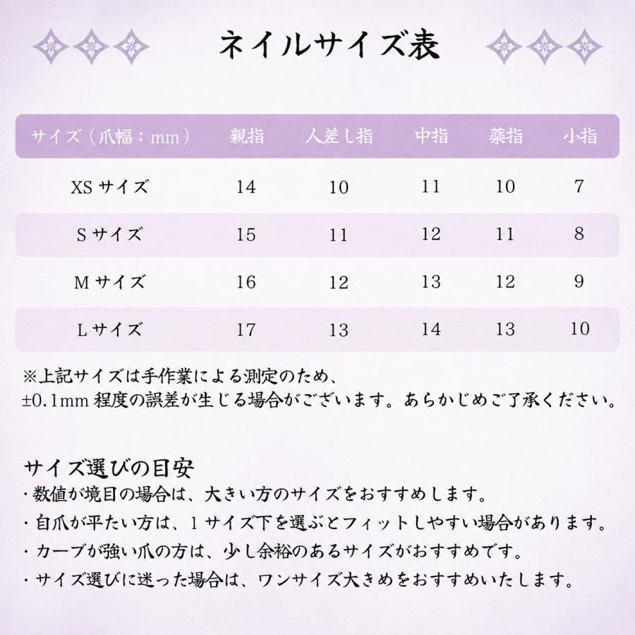 ネイルチップ 6種選択可 10枚入り（S・M 2サイズ）専用ケース・ツール