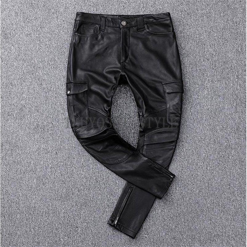 免税 新入荷 牛革 米国レトロ メンズレザーパンツ パンツ ブラック メンズ ボトムス バイク用品 自転車バイクウエア 男性用 紳士用 防風 防寒 期間限定限定 Www Superavila Com