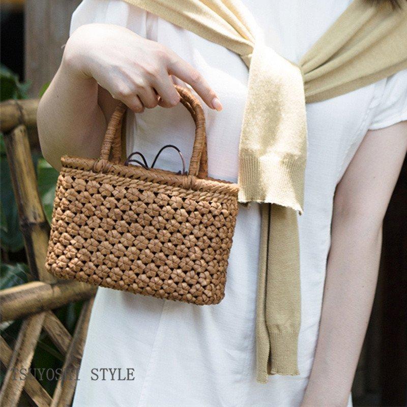 山葡萄バック かごバッグ かごバッグ サイズ21 8 14cm 籠 バッグ エコバッグ ブラウン ハンドバッグ かわいい かわいい エコバッグ P シンプル 買い物バッグ 代 30代 40代 十川ストア