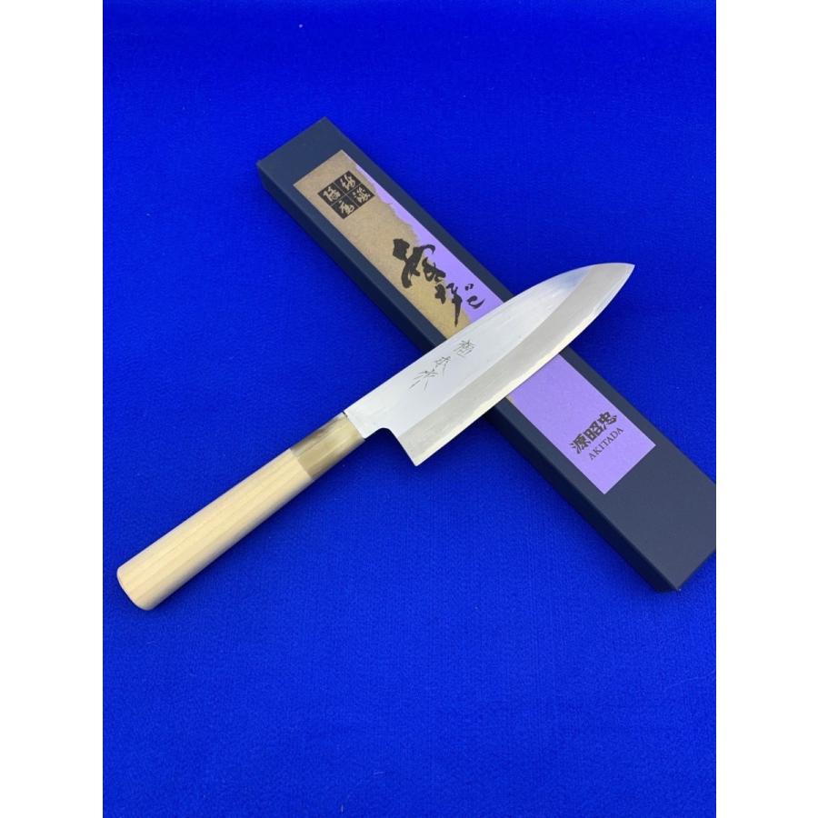 源昭忠 青ニ鋼 三徳包丁 165mm 本刃付け 右利き 左利き 両利き 福本作