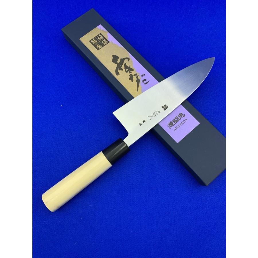 源昭忠 青ニ鋼 出刃包丁 210mm 福本作 水野鍛錬所 本鍛錬 水牛柄 源昭忠 青ニ鋼 出刃包丁 210mm 福本作 水野鍛錬所 本鍛錬 水牛柄