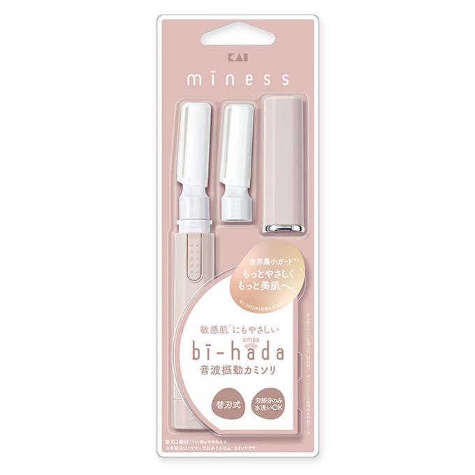 貝印 【セット】貝印 miness bi-hada ompa 音波振動カミソリ 本体+替刃