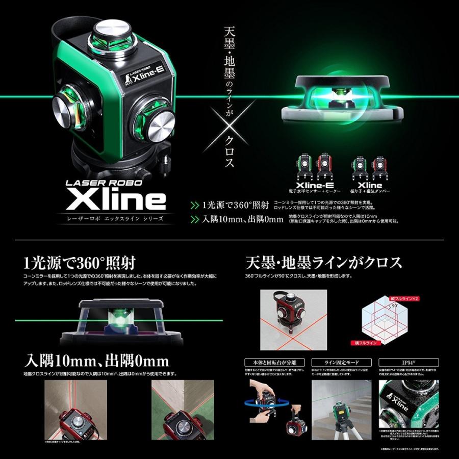 中古 シンワ レーザーロボ Xline-E グリーン 71610 レーザー墨出し器