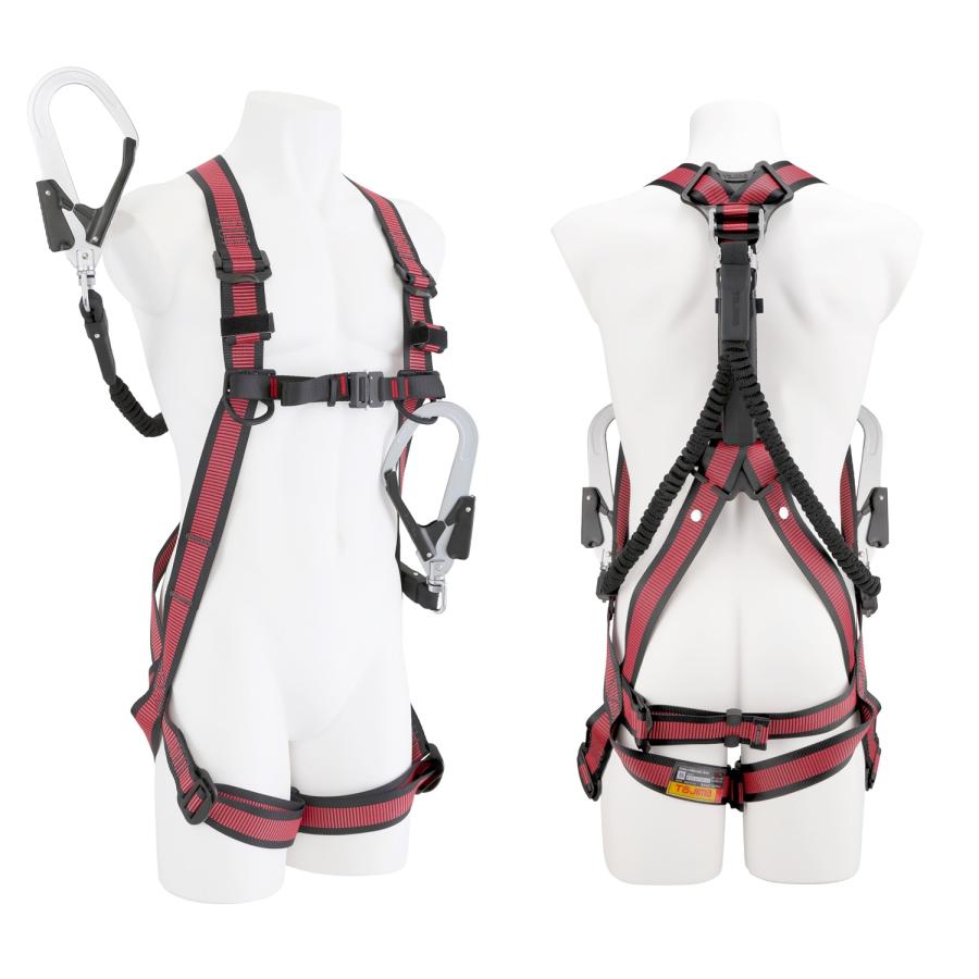 なお様 タジマ ハーネスGS 蛇腹 ダブルL2セット ライン赤 Lサイズ