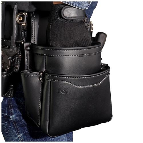 フジ矢 腰袋2段(黒金) AB-22BG : プロツールショップとぎやヤフー店