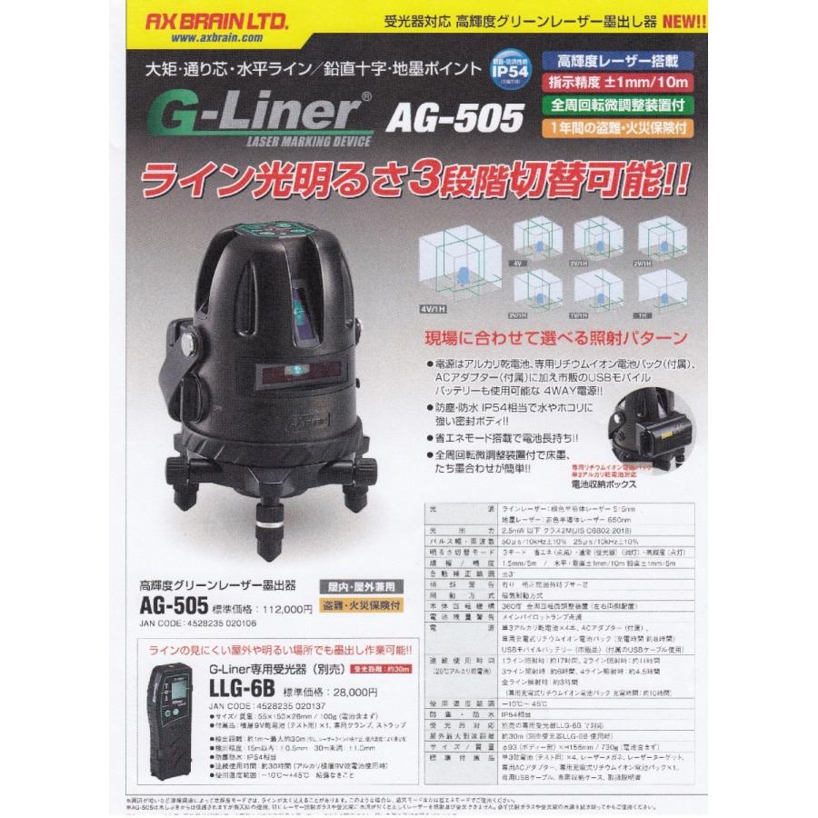 AG-505　グリーンレーザー アックスブレーン 高輝度グリーンレーザー AG-505(受光器別売) : プロ