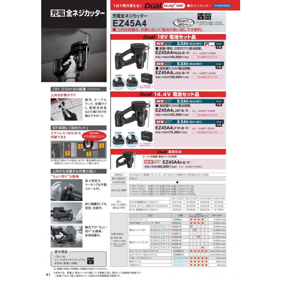 パナソニック 18V(5.0Ah)充電式全ネジカッター EZ45A4LJ2G-B(黒