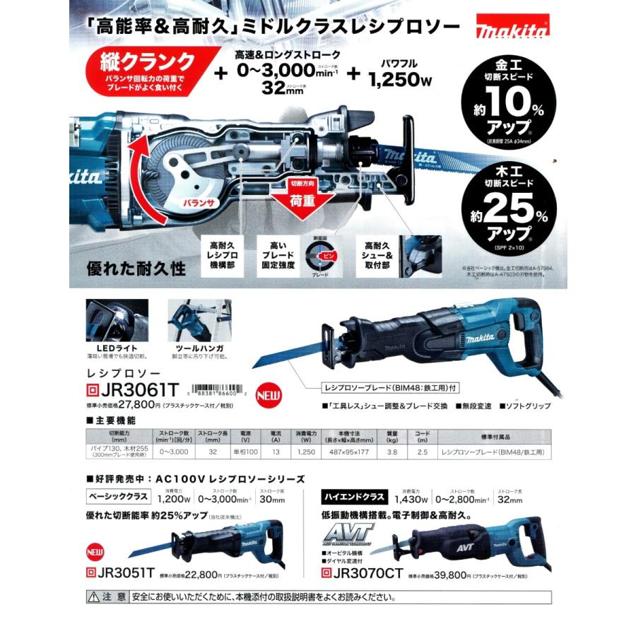 マキタ:レシプロソー 型式:JR3070CT UdupeN3XOq, 材料、部品 - centralcampo.com.br