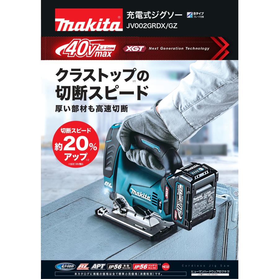 マキタ（makita） 40Vmax(2.5Ah)充電式ジグソー JV002GRDX : プロ
