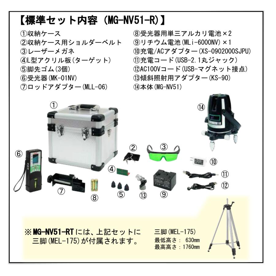 マイト工業 自動NAVIグリーンレーザー MG-NV51-R(受光器付) : プロ 