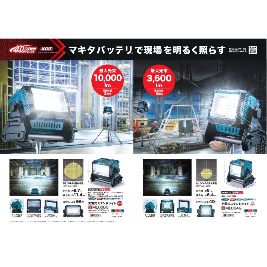 マキタ（makita） 充電式スタンドライト ML008G(本体のみ) : プロ