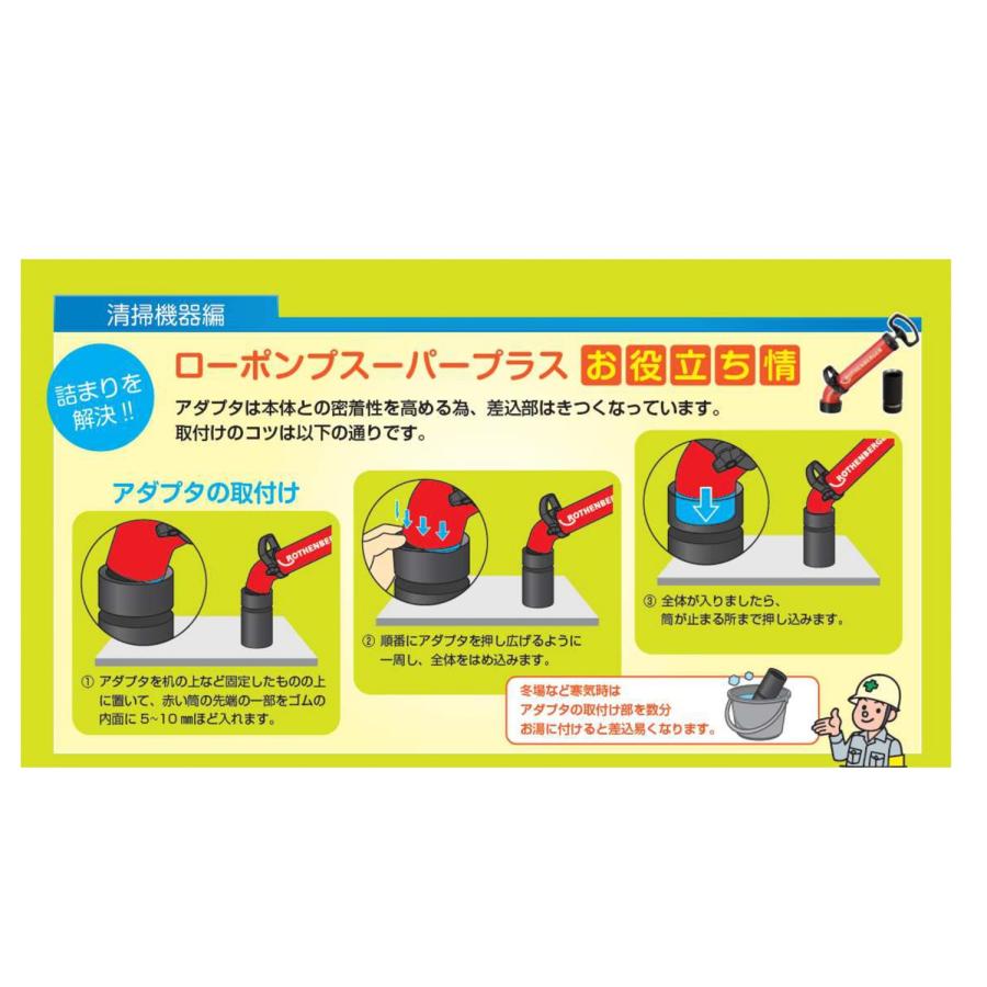 アサダ 排水管清掃機 ローポンプスーパープラス(ケース付) Sセット