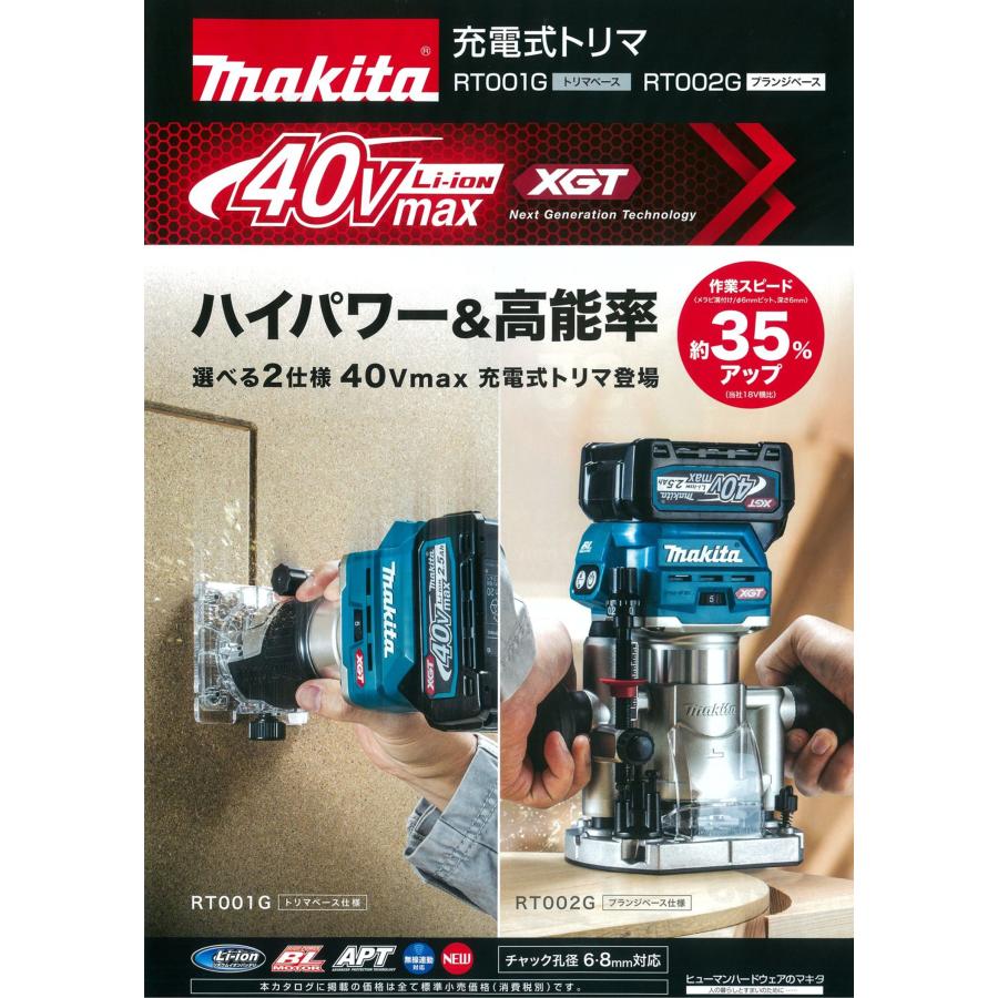 マキタ（makita） 40Vmax(2.5Ah)充電式トリマ RT002GRDX プランジ 