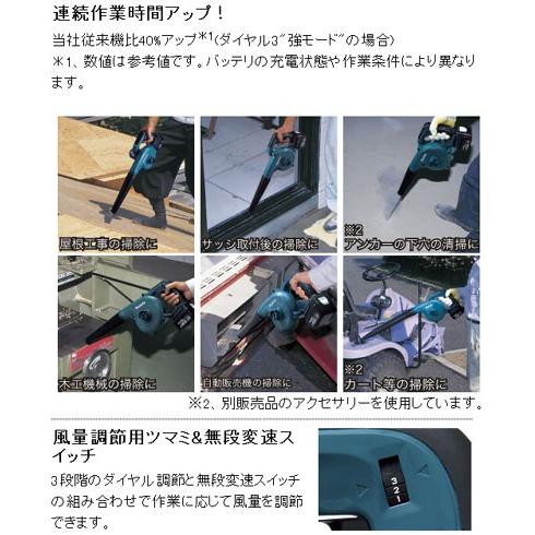 マキタ（makita） 18V(3.0Ah)充電式ブロワ UB182DRF : プロ