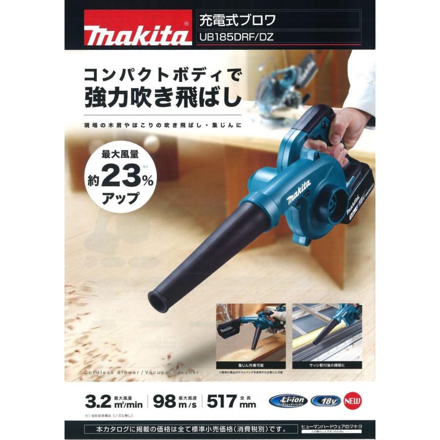 マキタ（makita） 18V充電式ブロワ UB185DZ 本体のみ : プロツール