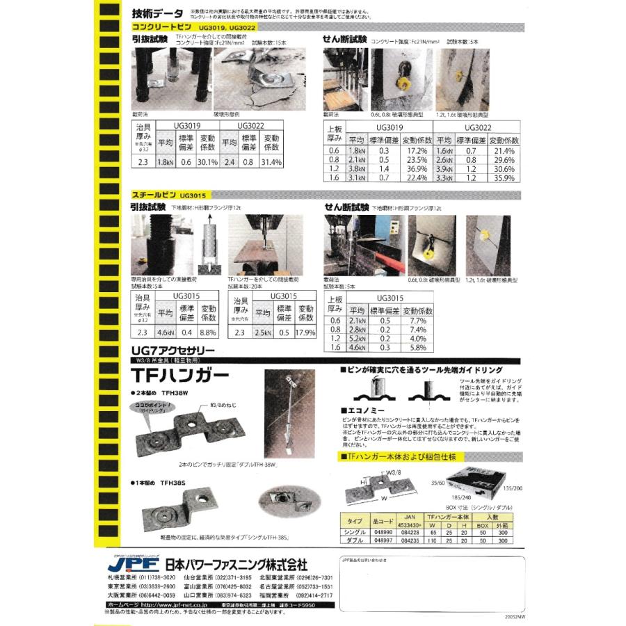 JPF コンクリート・鋼材用ガス式鋲打ち機 ウルトラガスツール JPF コンクリート・鋼材用ガス式鋲打ち機 ウルトラガスツール