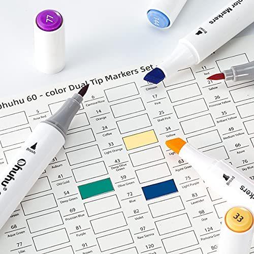 Ohuhu アートマーカーペン 水性マーカー 60色 マーカーペン イラストマーカー 筆先 筆 太字 水彩ペン 水性インク 鮮やか イラスト 手 Jcjiagul1j コミック画材 Urbanoeng Com Br