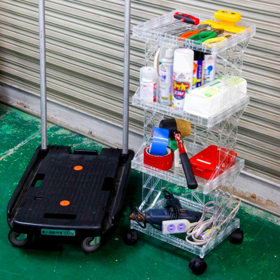 グッドラック 4段キャスター付き 組み立て式収納ラック 国産 |  | 02