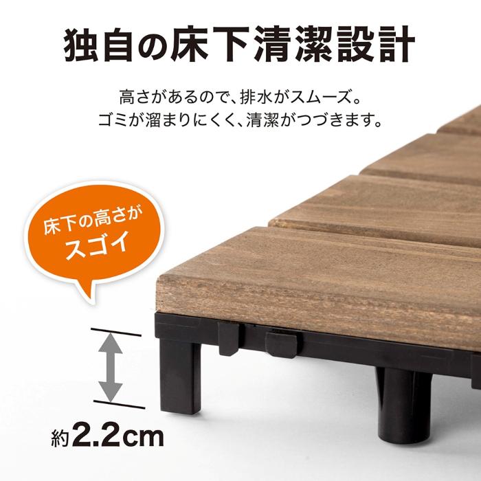 値下げ⭐︎人工木　タカショー /敷くだけデッキ 30×30cm 9枚2箱セット タカショー ベースアップ 敷くだけデッキ 天然木 30cm×30cm 9枚セット