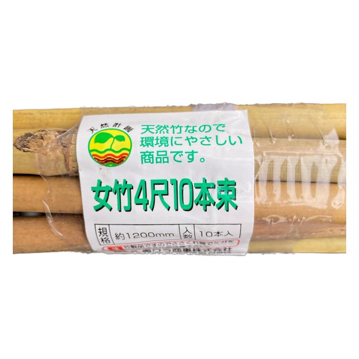北海道内法人様限定】女竹 4尺 約120cm 10本束×10束 100本 竹 天然竹