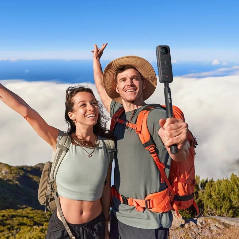 【使用数回美品】Insta360 X4 + 自転車撮影キット・自撮り棒 Insta360 X4 スターターキット Get-Set Bundle | 114cm見えない