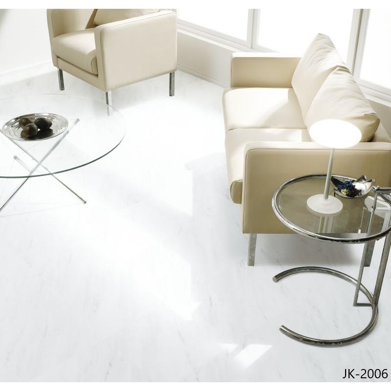 【枚売】2mm厚床材  ホワイトマーブル 304.8×304.8×2.0mm JK2006 サンゲツ フロアタイル 2mm厚 「SANGETSU FLOORTILE 2023-2026」 | サンゲツ | 02