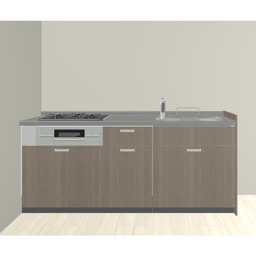 シエラ 【ポイント3倍】壁付I型 間口195cm奥行65cm高さ85cm 基本プラン ウォールユニット無 食器洗い乾燥機無 キッチン リクシル ...