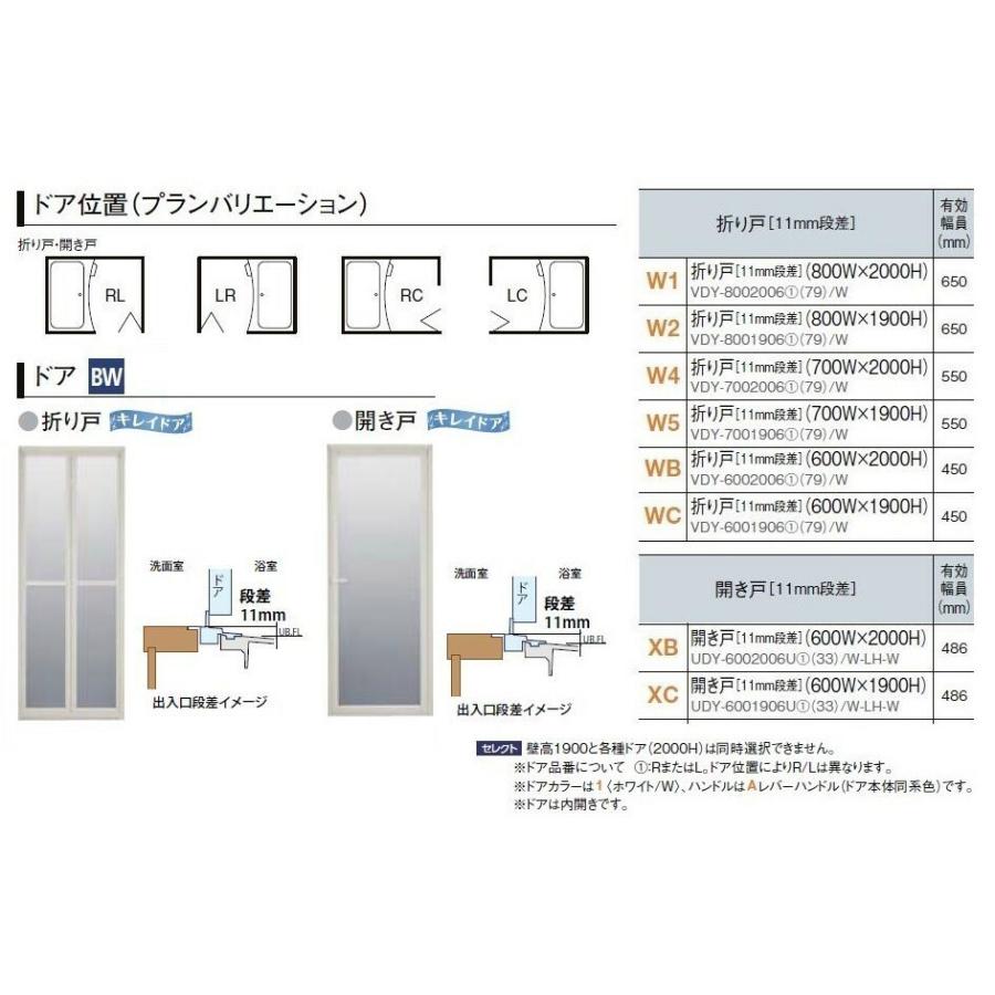 ＼ポイント3倍／リクシル BW1115サイズ 全面張り BWシリーズ BW-1115LBE-A+H BRL  LIXIL 集合住宅用ユニットバスルーム マンション リフォーム 標準仕様セットの画像