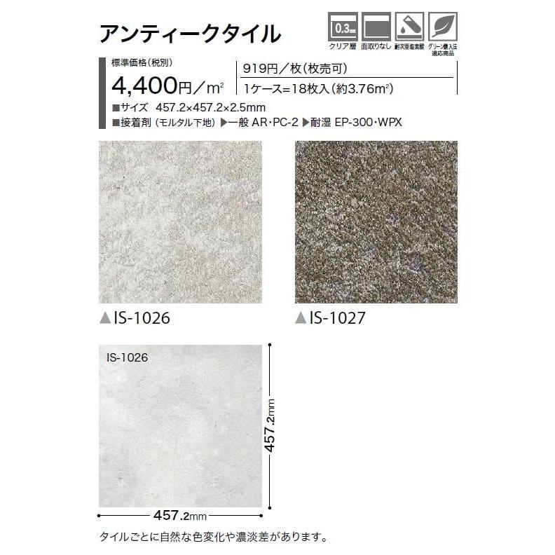 サンゲツ（SANGETSU） 【枚売】ストーン床材 石目 アンティークタイル 