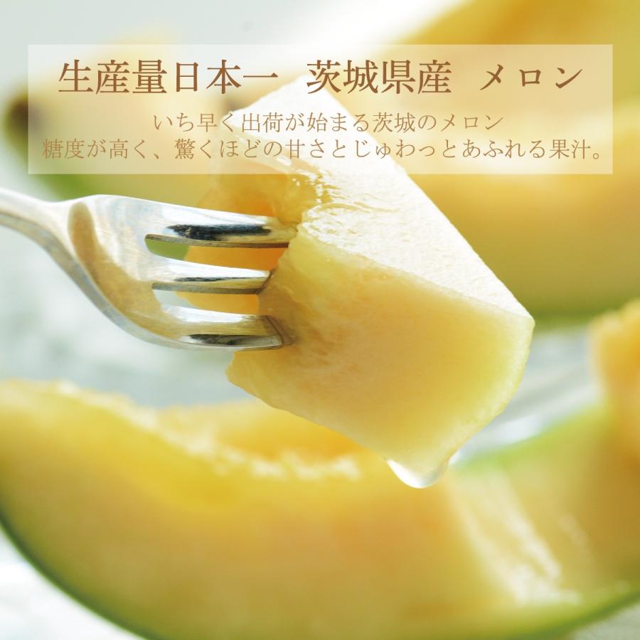 メロン 茨城県産 青肉 秀品 約2kg（1.5〜2kg）2玉 送料無料 ギフト