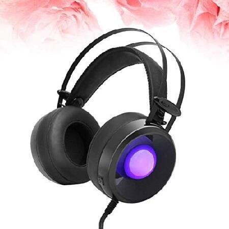 売れ筋の人気商品Raxinbang Headset 3.5mm Headset Stereo HiFi Bass Noise LED Light Gaming Headphone Computer PC Gaming Headset with (Black)