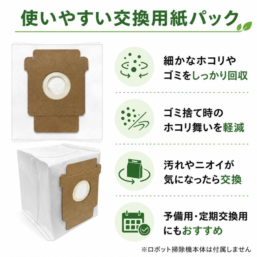ルンバ 4849916対応 交換用紙パック 12枚 ルンバ用 Mini 105 115 Plus