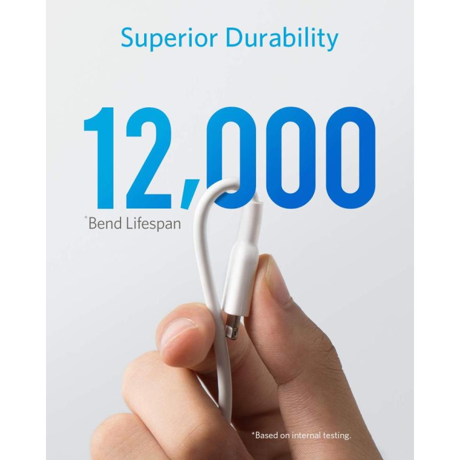 Anker iPhone充電ケーブル PowerLine II ライトニングケーブル MFi認証 超高耐久 iPhone 13 / 13 Pro / 12 / SE(第2世代) / iPad 各種対応 (1.8m ホワイト)|tohoo|04