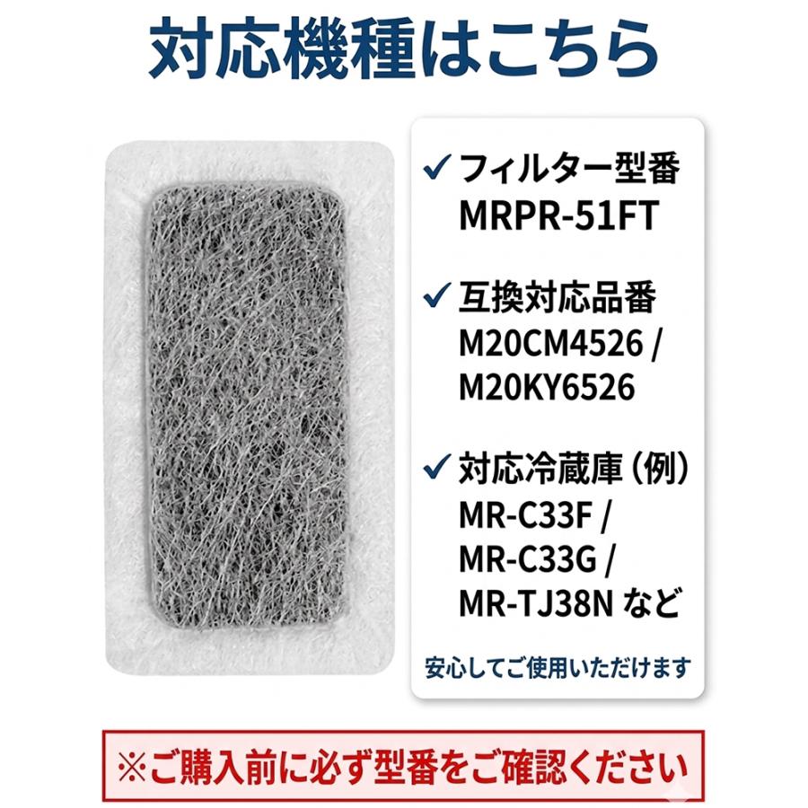 三菱（MITSUBISHI） 冷蔵庫 製氷機 フィルター MRPR-51FT 互換