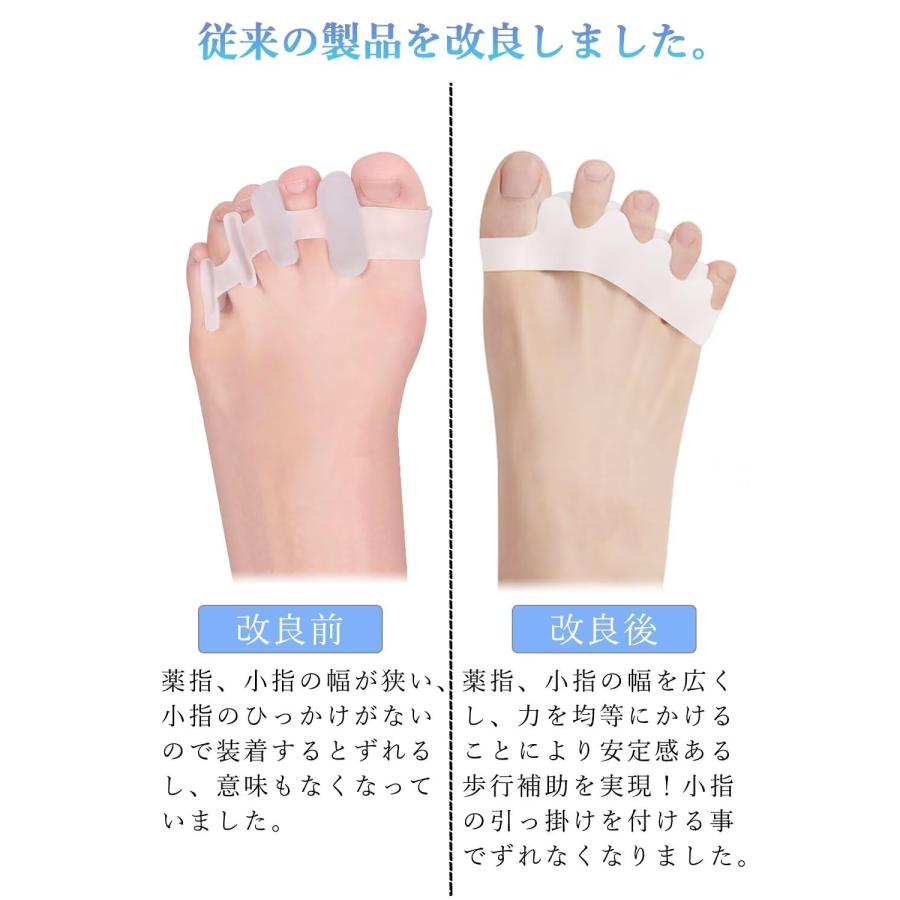 柔らかい】足指サポーター 足指広げる 足指開き パカッと広げる