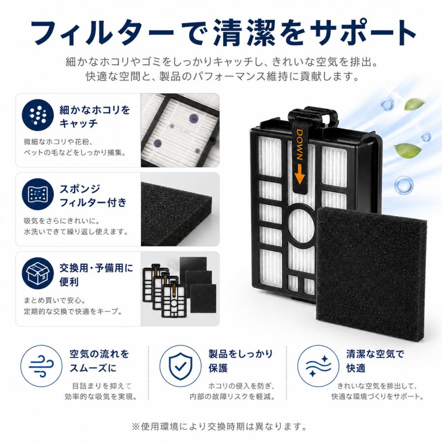 Shark（シャーク） シャーク用 自動ゴミ収集ドック フィルター 3セット