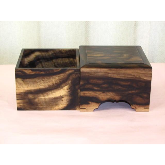 将棋駒箱 大橋利一作銘入銘木黒柿変縁駒箱/紙箱付新品(KH148 将棋駒箱 大橋利一作銘入銘木黒柿変縁駒箱/紙箱付新品(KH148