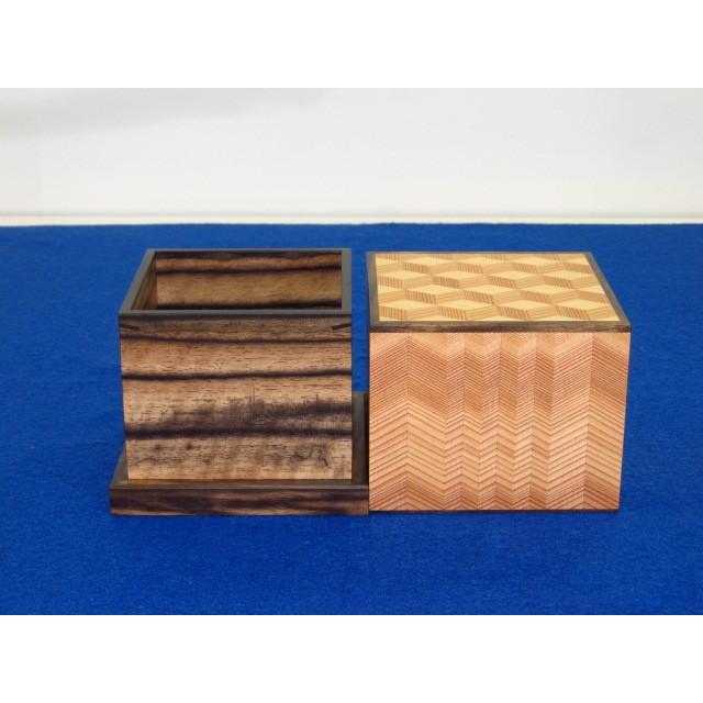 将棋駒箱 大橋利一作秋田杉木画印籠形将棋駒箱 桐共箱付新品(KH154 