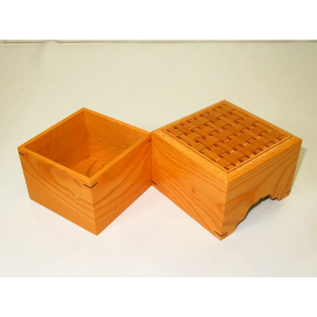 将棋駒箱 大橋利一作銘入欅本捻組格子将棋駒箱/新品オリジナル紙箱付